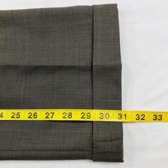 Brooks Brothers Vintage Suit New Wool Windowpane Plaid Brown Green 44 Pant 38 39 - Picture 16 of 16